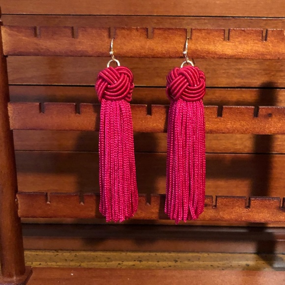 SUGARFIX by Baublebar red tassel drop earrings